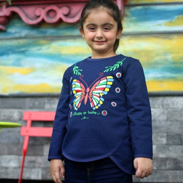 BLUE BUTTERFLY SWEATSHIRT spk 144