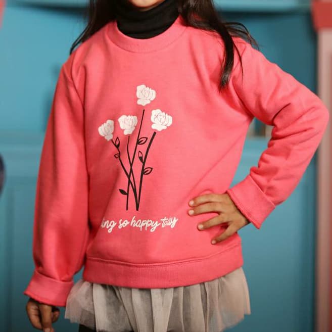 CORAL ROSE FRILL TUNIC  SPK 133