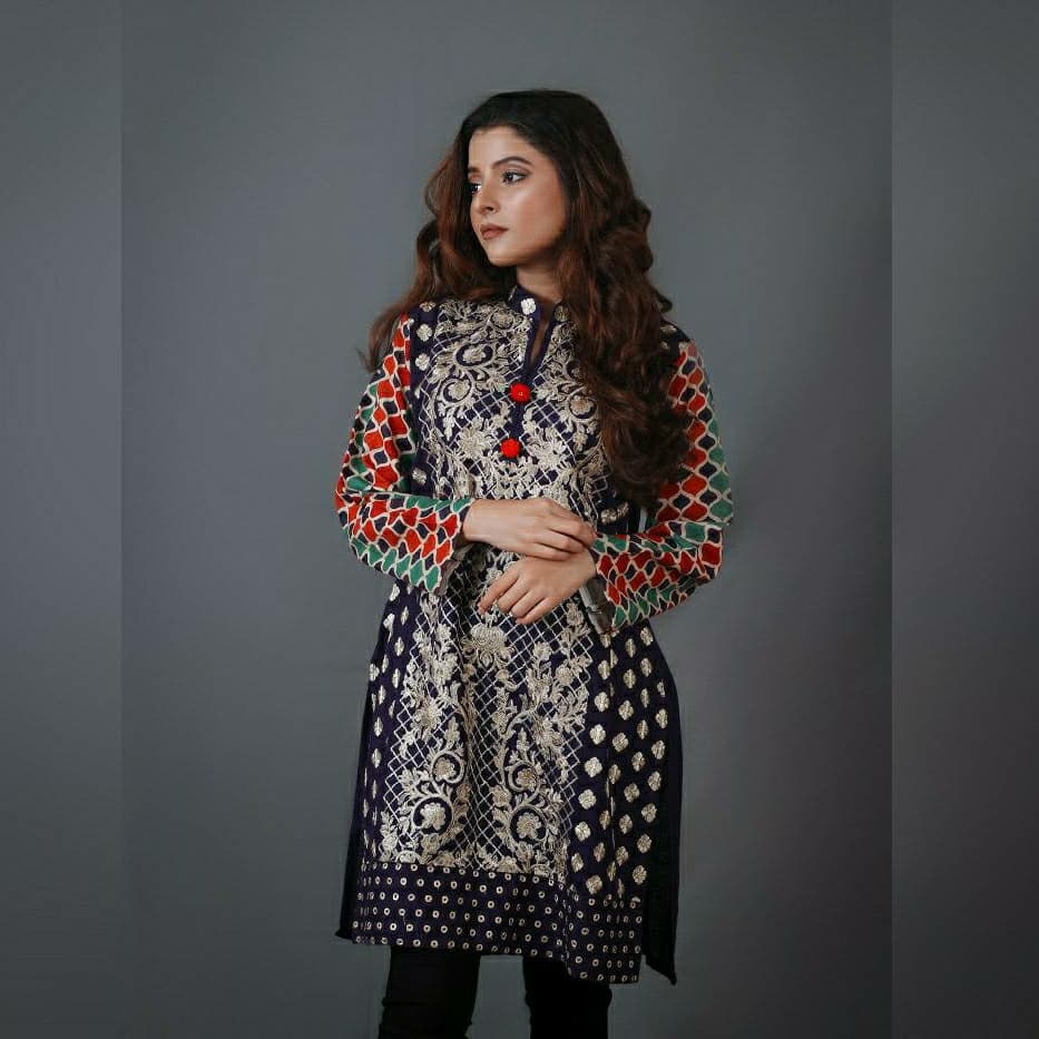 PURPLE SKIN JAAL KURTA  spd 487